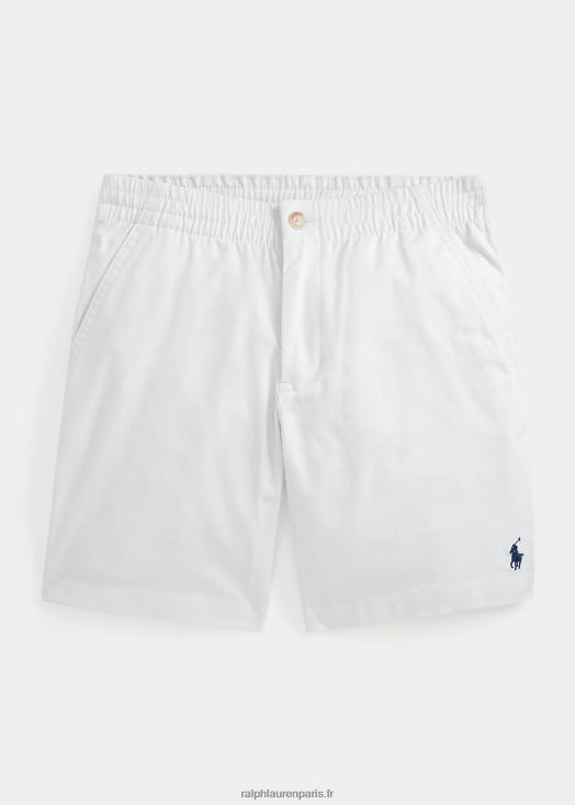short polo prepster flex abrasion sergé 46T60T6015 enfants Ralph Lauren lavage de pont blanc