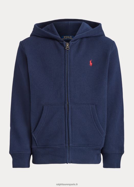 sweat à capuche en molleton de coton mélangé 46T60T5924 enfants Ralph Lauren marine de croisière