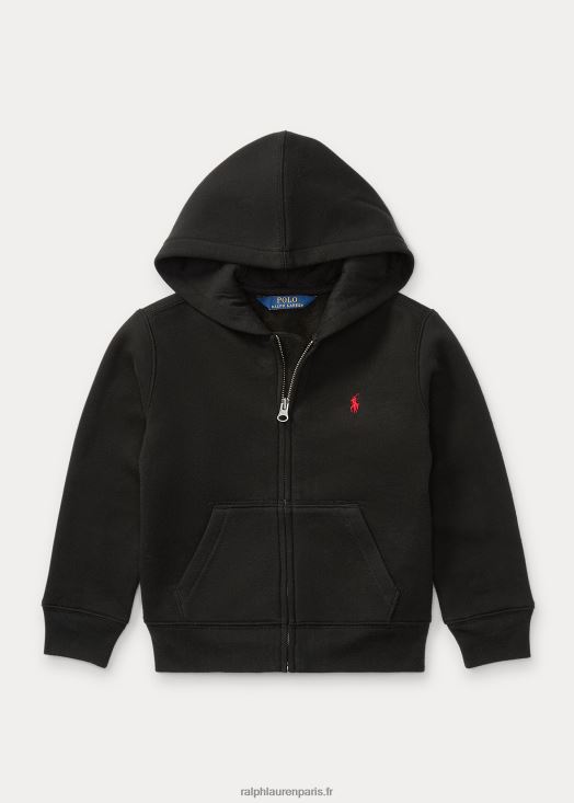 sweat à capuche en molleton de coton mélangé 46T60T5925 enfants Ralph Lauren noir