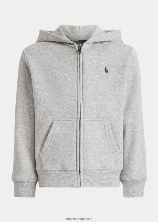 sweat à capuche en molleton de coton mélangé 46T60T5926 enfants Ralph Lauren bruyère sport foncé