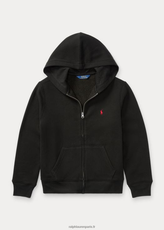 sweat à capuche en molleton de coton mélangé 46T60T6057 enfants Ralph Lauren noir