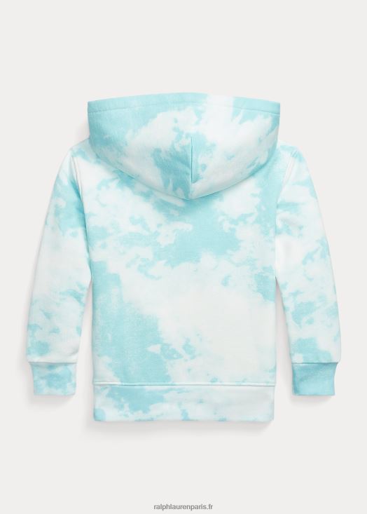 sweat à capuche en molleton à imprimé tie-dye polo bear 46T60T9763 enfants Ralph Lauren île aquatique