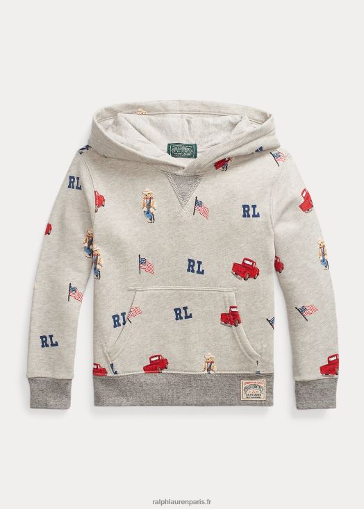 sweat à capuche en polaire polo bear 46T60T5810 enfants Ralph Lauren bruyère de Brooklyn