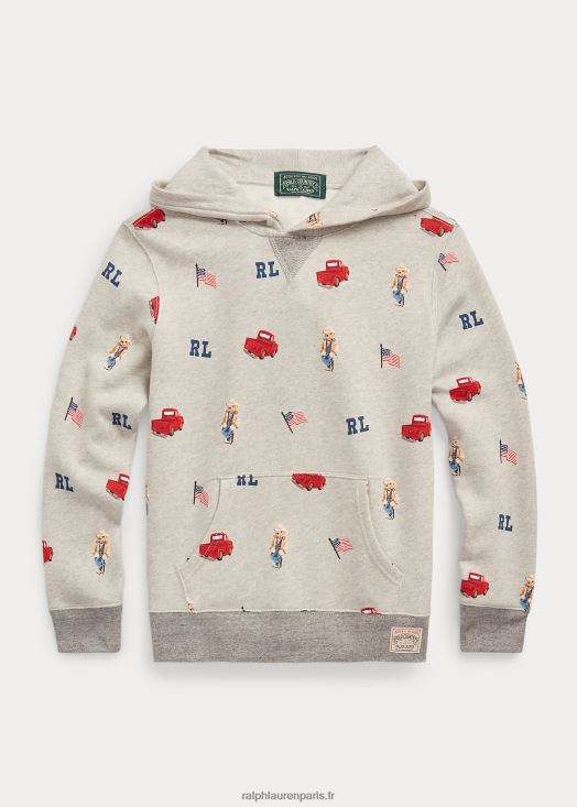 sweat à capuche en polaire polo bear 46T60T6183 enfants Ralph Lauren bruyère de Brooklyn