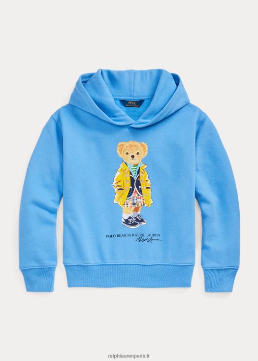 sweat à capuche en polaire polo bear 46T60T7526 enfants Ralph Lauren bleu de l'île harbot