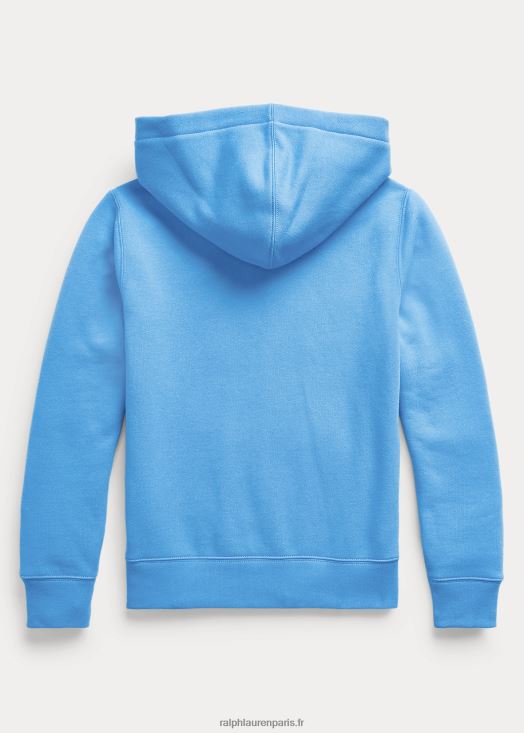 sweat à capuche polaire 46T60T6204 enfants Ralph Lauren bleu de l'île du port