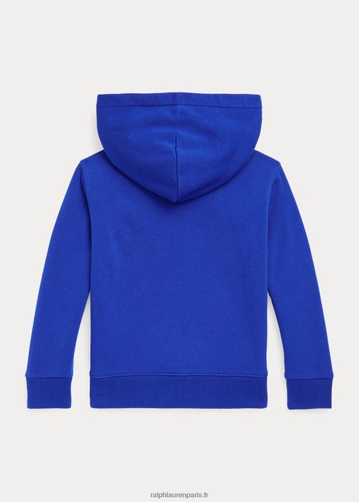 sweat à capuche polaire big pony 46T60T6526 enfants Ralph Lauren étoile saphir
