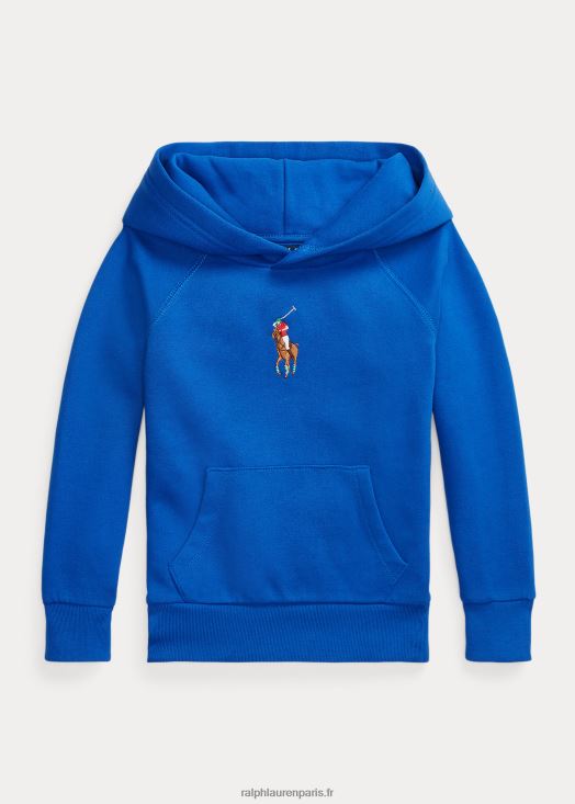sweat à capuche polaire big pony 46T60T7351 enfants Ralph Lauren nouvel iris