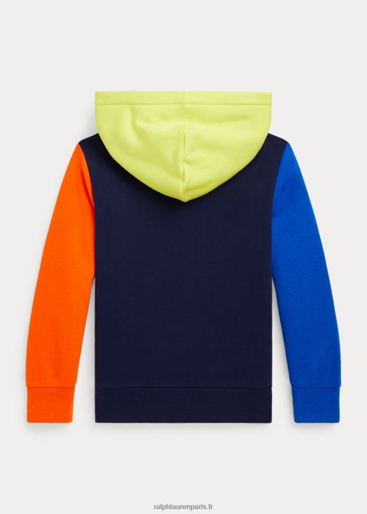 sweat à capuche polo bear en molleton colour-block 46T60T6531 enfants Ralph Lauren multi sauge noire