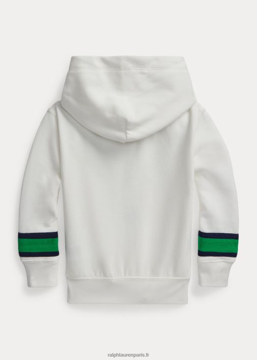 sweat à capuche à rayures cricket 46T60T9967 enfants Ralph Lauren lavage de pont blanc