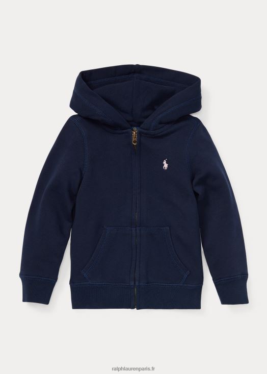 sweat à capuche zippé en molleton 46T60T6924 enfants Ralph Lauren marine raffinée