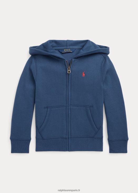 sweat à capuche zippé en molleton 46T60T6927 enfants Ralph Lauren nuit marine/piment
