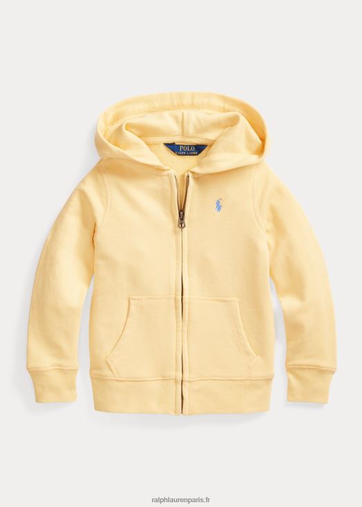 sweat à capuche zippé en éponge spa 46T60T9995 enfants Ralph Lauren maïs jaune