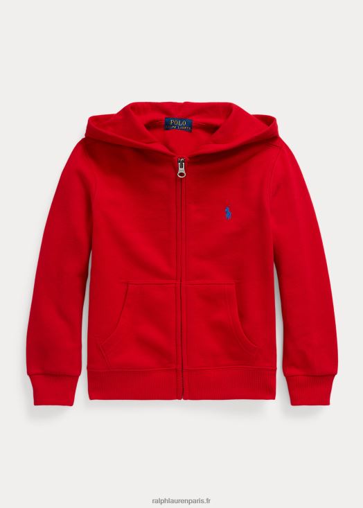 sweat à capuche zippé à logo 46T60T6497 enfants Ralph Lauren rl 2000 rouge
