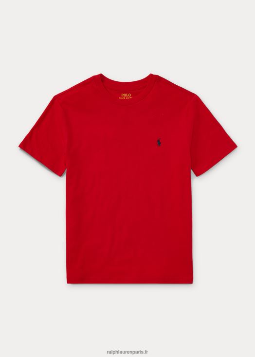 t-shirt à col rond en jersey de coton 46T60T6273 enfants Ralph Lauren rl 2000 rouge