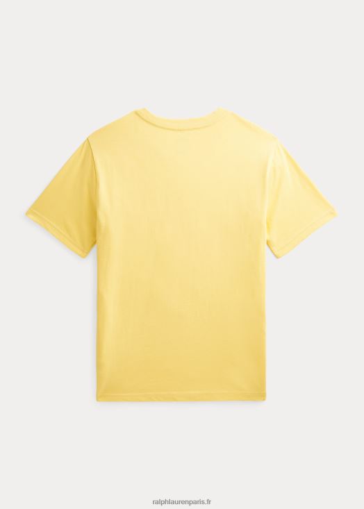 t-shirt col v en jersey de coton 46T60T6284 enfants Ralph Lauren maïs jaune