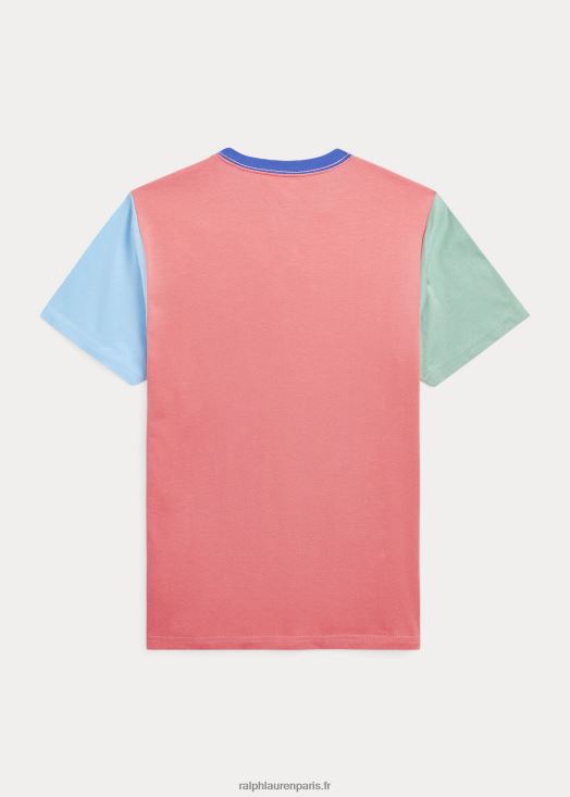 t-shirt en coton color-block polo bear 46T60T6090 enfants Ralph Lauren rose du désert multi