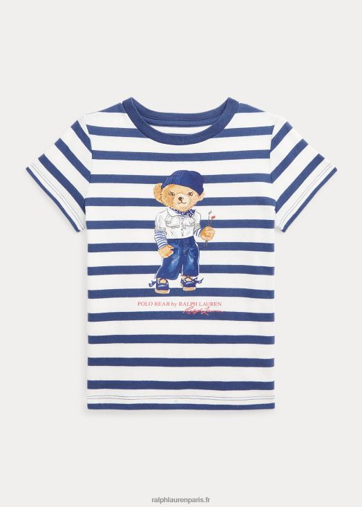 t-shirt en coton à rayures polo bear 46T60T7402 enfants Ralph Lauren