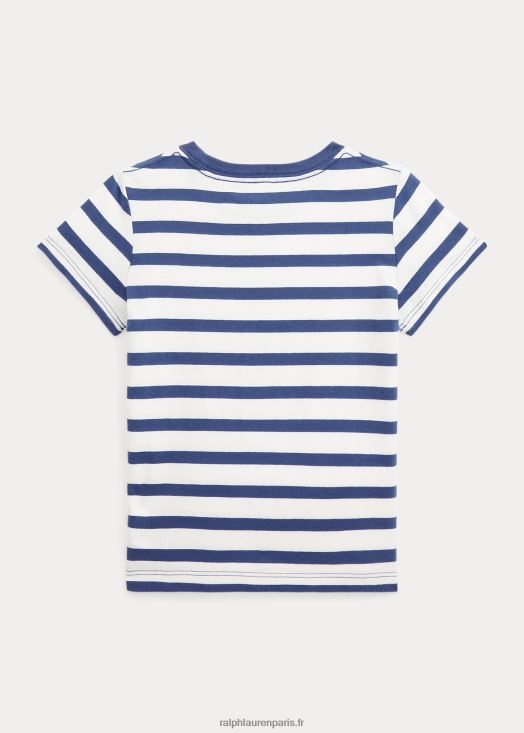 t-shirt en coton à rayures polo bear 46T60T7402 enfants Ralph Lauren