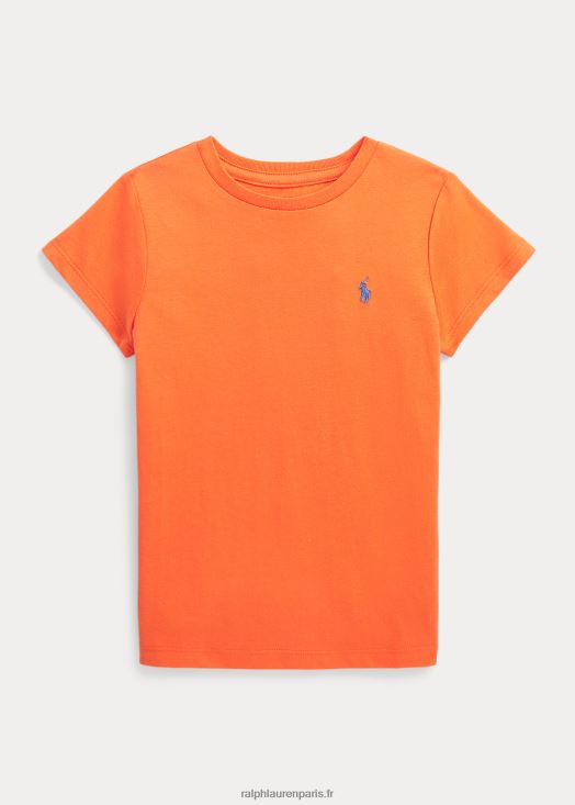 t-shirt en jersey de coton 46T60T6908 enfants Ralph Lauren peut oranger