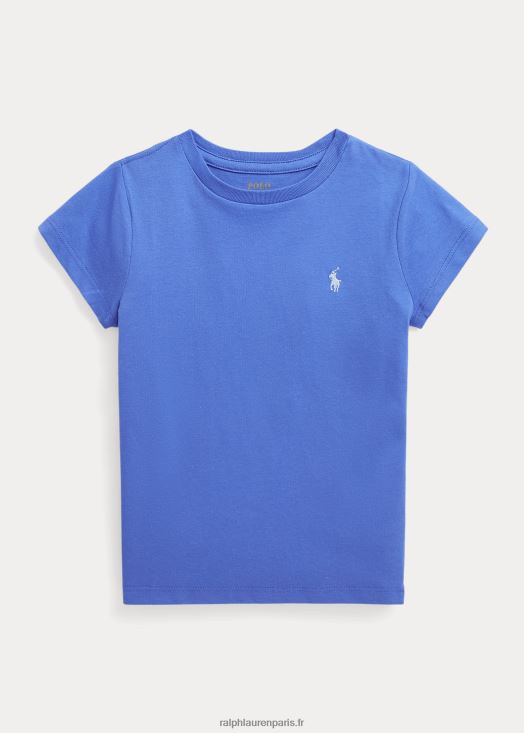 t-shirt en jersey de coton 46T60T6909 enfants Ralph Lauren bleu pierre de maid