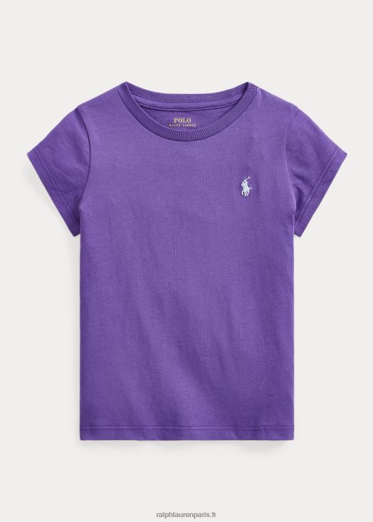 t-shirt en jersey de coton 46T60T6911 enfants Ralph Lauren cravate violette