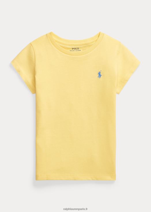 t-shirt en jersey de coton 46T60T6913 enfants Ralph Lauren maïs jaune