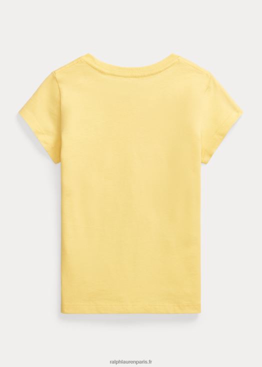 t-shirt en jersey de coton 46T60T6913 enfants Ralph Lauren maïs jaune
