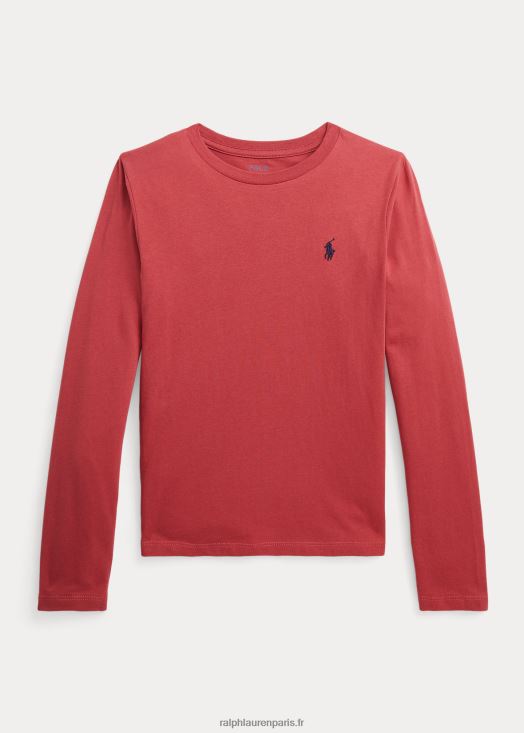 t-shirt en jersey de coton 46T60T7218 enfants Ralph Lauren piment
