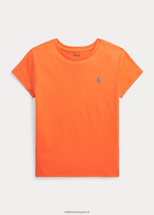 t-shirt en jersey de coton 46T60T7219 enfants Ralph Lauren peut oranger
