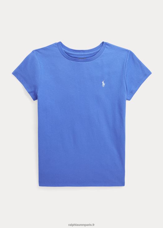 t-shirt en jersey de coton 46T60T7224 enfants Ralph Lauren bleu pierre de maid