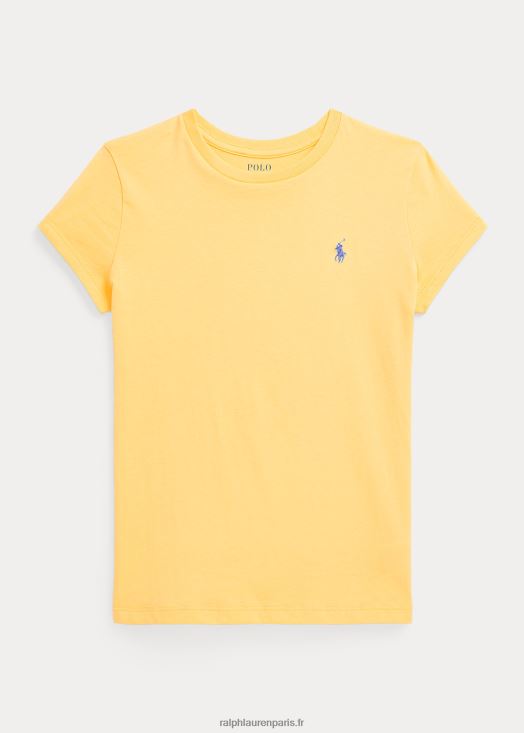t-shirt en jersey de coton 46T60T7226 enfants Ralph Lauren maïs jaune