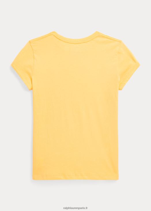 t-shirt en jersey de coton 46T60T7226 enfants Ralph Lauren maïs jaune