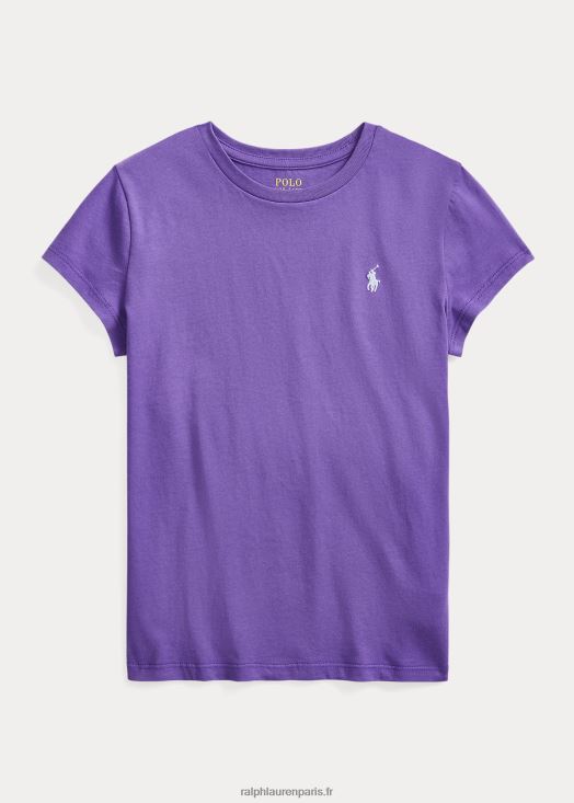 t-shirt en jersey de coton 46T60T7227 enfants Ralph Lauren cravate violette