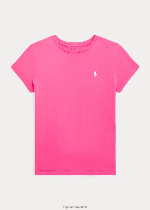 t-shirt en jersey de coton 46T60T7230 enfants Ralph Lauren rose du désert
