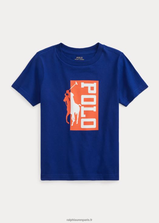 t-shirt en jersey de coton à couleurs changeantes 46T60T9784 enfants Ralph Lauren patrimoine royal