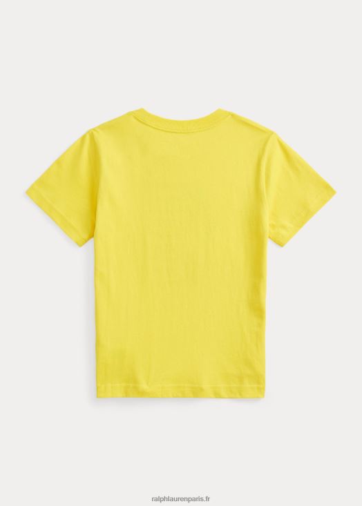 t-shirt en jersey de coton à couleurs changeantes 46T60T9785 enfants Ralph Lauren écrasement de citron