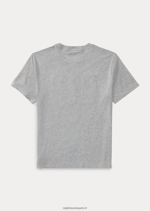 t-shirt en jersey de coton à drapeau 46T60T6290 enfants Ralph Lauren andover bruyère