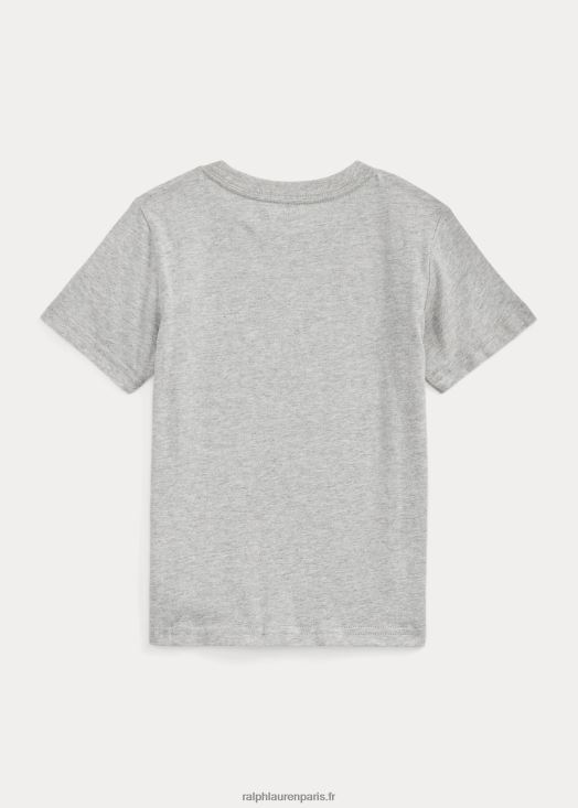 t-shirt en jersey de coton à logo 46T60T5768 enfants Ralph Lauren andover bruyère