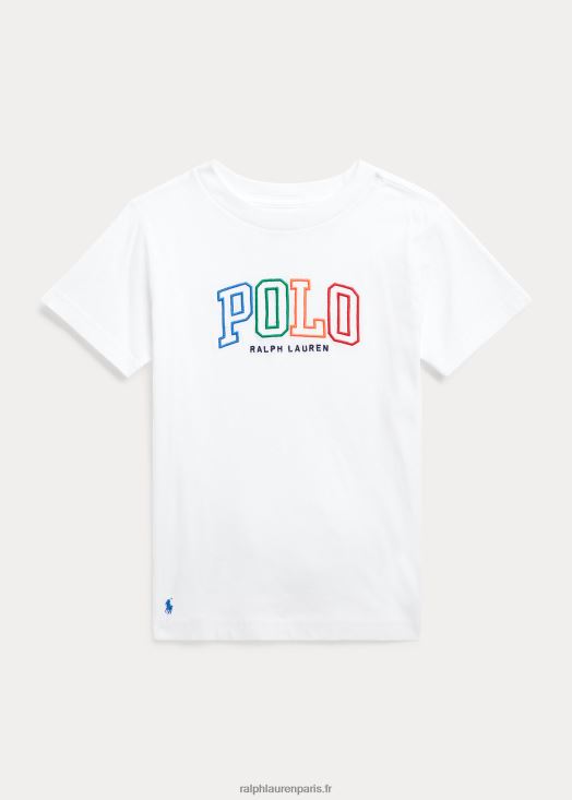 t-shirt en jersey de coton à logo 46T60T6434 enfants Ralph Lauren blanc