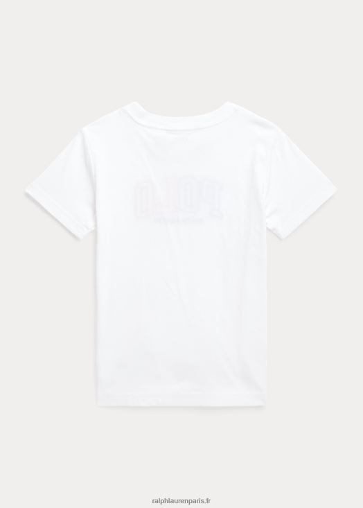t-shirt en jersey de coton à logo 46T60T6434 enfants Ralph Lauren blanc