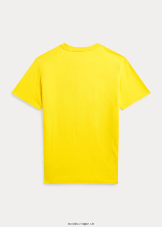 t-shirt en jersey de coton à logo 46T60T6561 enfants Ralph Lauren écrasement de citron