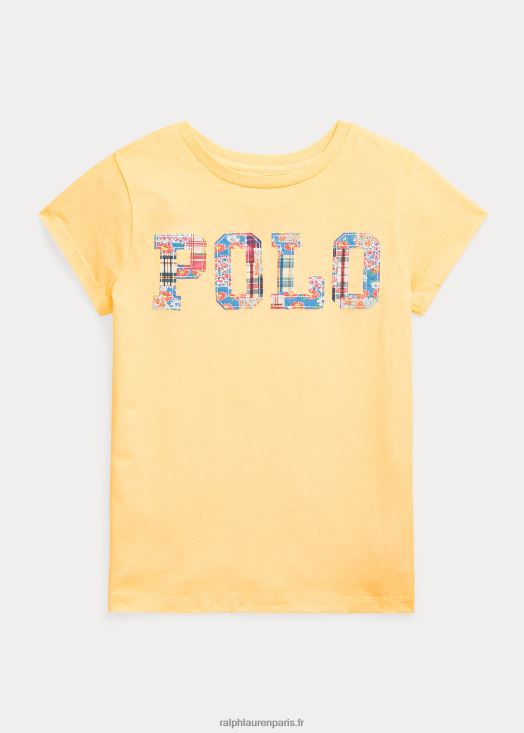 t-shirt en jersey de coton à logo 46T60T7095 enfants Ralph Lauren maïs jaune