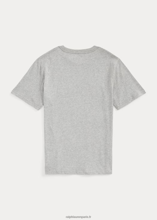 t-shirt en jersey de coton à logo 46T60T9837 enfants Ralph Lauren andover bruyère
