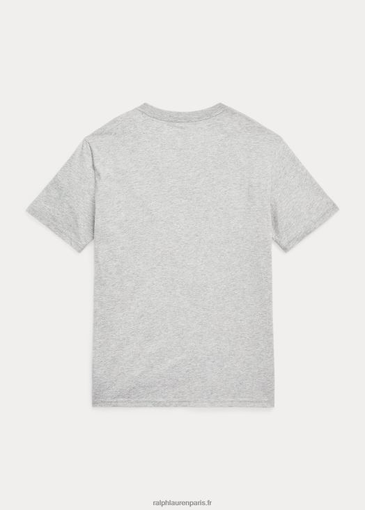 t-shirt en jersey de coton à logo big pony 46T60T6601 enfants Ralph Lauren andover bruyère