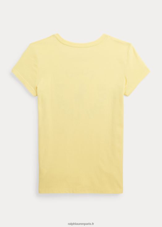 t-shirt en jersey de coton à logo big pony 46T60T6718 enfants Ralph Lauren guichet jaune