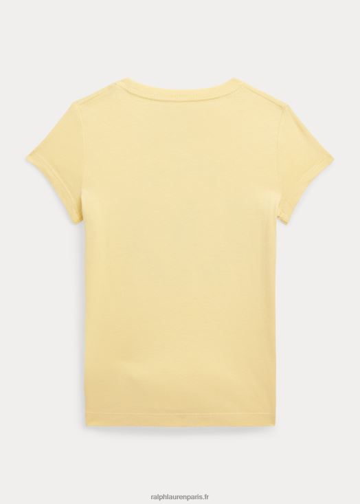 t-shirt en jersey de coton à logo big pony 46T60T6799 enfants Ralph Lauren guichet jaune