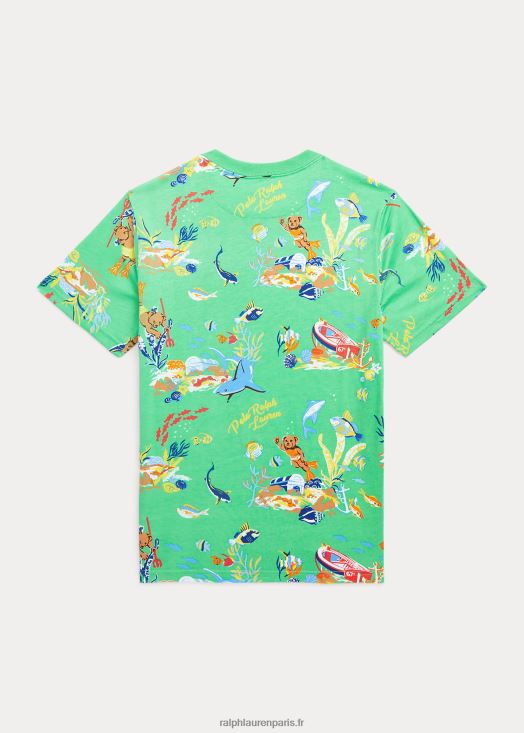 t-shirt en jersey de coton polo bear 46T60T5654 enfants Ralph Lauren kelly classique Bearwaiian