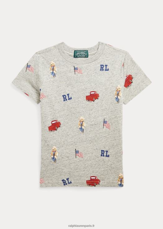 t-shirt en jersey de coton polo bear 46T60T5795 enfants Ralph Lauren bruyère loft