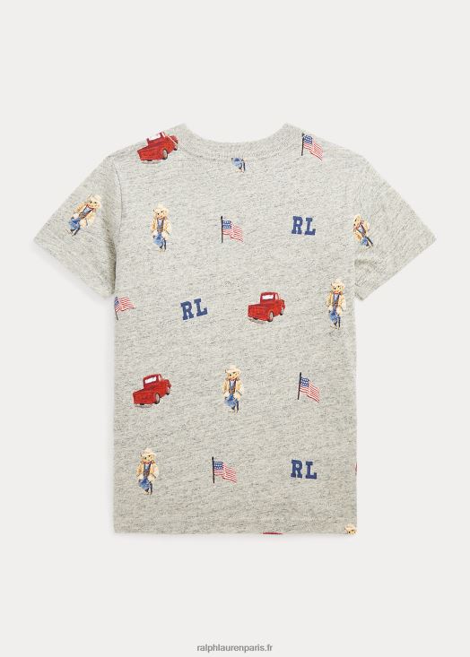 t-shirt en jersey de coton polo bear 46T60T5795 enfants Ralph Lauren bruyère loft